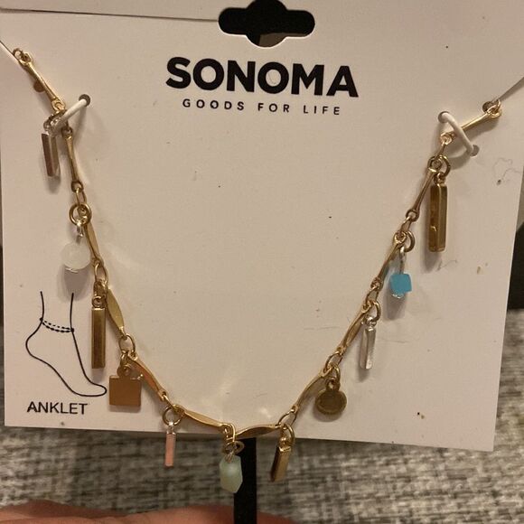 Sonoma NWT Anklet cute mixed metals details gold color - Picture 3 of 5